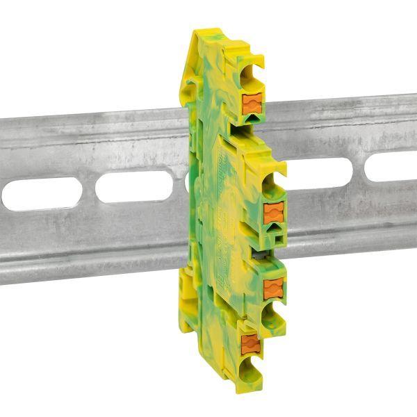  Колодка клеммная пружинная двухуровневая 2.5 Push-in земля EKF PIT-2.5-double-pe фото в каталоге от BTSprom.by