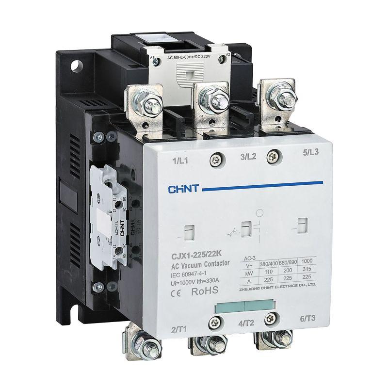 контактор вакуумный cjx1-225/22k 225а 380в ac/dc 2но+2нз ac-3 chint 275704 от BTSprom.by
