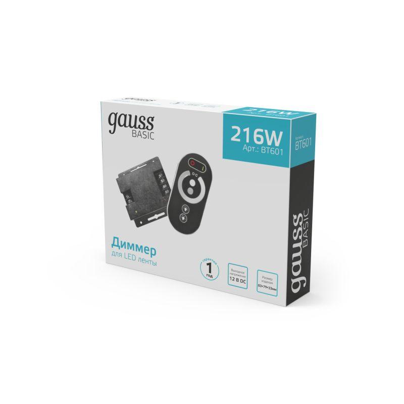  Диммер для светодиодной ленты Basic 12В 216Вт GAUSS BT601 фото в каталоге от BTSprom.by