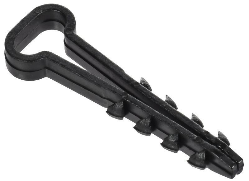 дюбель-хомут 10х5мм для плоского кабеля нейлон черн. (уп.100шт) generica udh14-10-05-100-k02-g от BTSprom.by