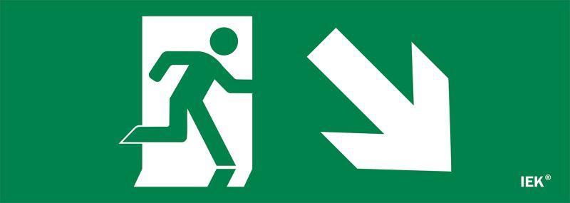 этикетка самоклеящаяся 280х100мм "фигура/стрелка вниз вправо" iek lpc10-1-28-10-fvnnapr от BTSprom.by