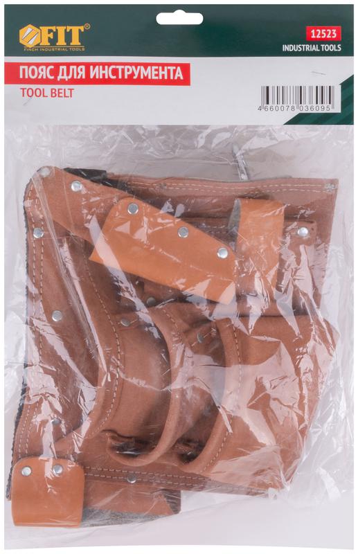  Пояс для инструмента двойн. кожа 10 отделений 1 петля для инструмента FIT 12523 фото в каталоге от BTSprom.by