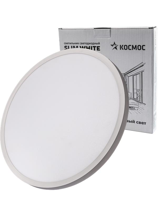 светильник светодиодный slim white 48вт 4500к ip40 3480лм 230в 500х25мм космос kslim48w_w4500k от BTSprom.by