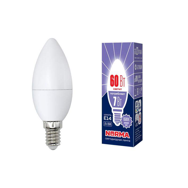 лампа светодиодная led-c37-7w/dw/e14/fr/nr norma 7вт матовая e14 (упак. картон) volpe ul-00003794 от BTSprom.by