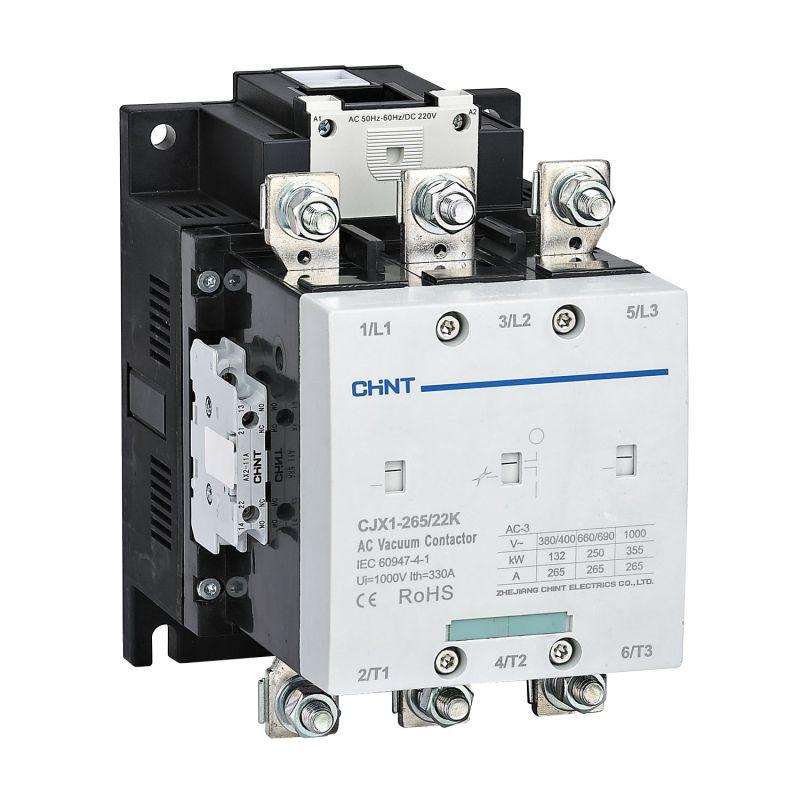 контактор вакуумный cjx1-265/22k 265а 110в ac/dc 2но+2нз ac-3 chint 275705 от BTSprom.by