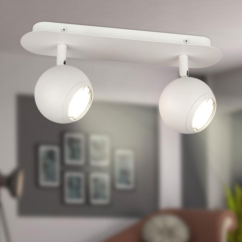 светильник настенно-потолочный спот ol36-2 wh mr16 gu10 ip20 бел. эра б0056371 от BTSprom.by