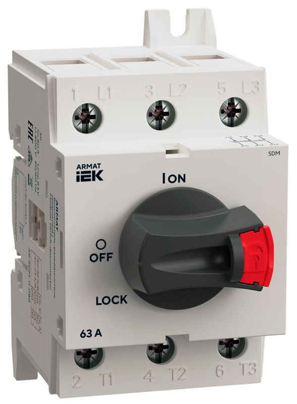 выключатель-разъединитель 3п 63а sdm armat iek ar-sdm-11-063 от BTSprom.by