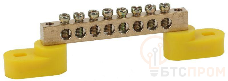 Шина PE "земля" на двух угловых изоляторах ШНИ-6х9-8-У2 желт. NO-222-109-1 ЭРА Б0044158 фото в каталоге от BTSprom.by  Шина PE "земля" на двух угловых изоляторах ШНИ-6х9-8-У2 желт. NO-222-109-1 ЭРА Б0044158 фото в каталоге от BTSprom.by