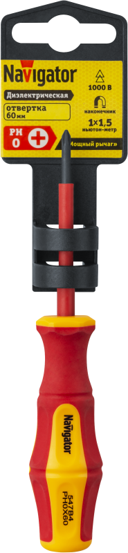  Отвертка диэлектрическая 93 421 NHT-Otd03-PH0-60 Navigator 93421 фото в каталоге от BTSprom.by
