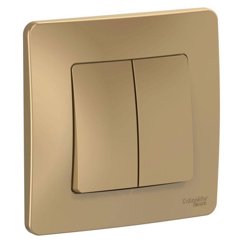 переключатель проходной 2-кл. сп blanca 10а ip20 (сх. 6+6) 250в титан se blnvs106604 от BTSprom.by