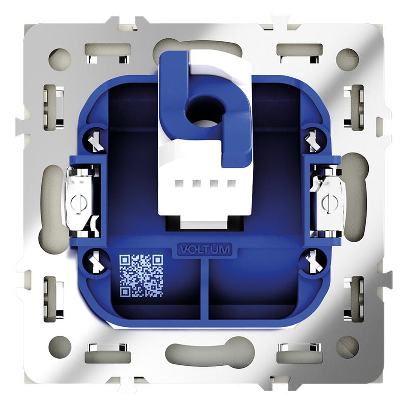  Розетка компьютерная 1-м СП S70 RJ45 кат.6 механизм сталь Voltum VLS060105 фото в каталоге от BTSprom.by