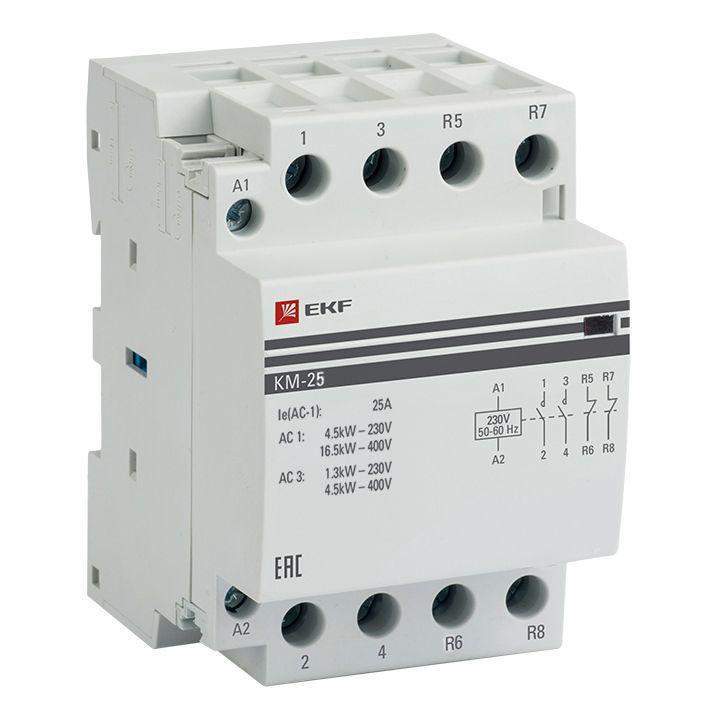 контактор модульный км 25а 2nо+2nc (3 мод.) proxima ekf km-3-25-22 от BTSprom.by