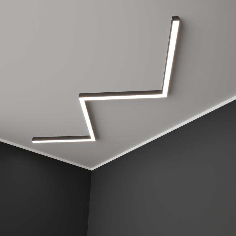 светильник светодиодный rve-pls5070-barre-m-2721-n 101вт 4000к 2721х733х70мм сег. 987мм 50х70мм зигзаг m накладной ral9006 муар сер. rvelektro rve00018703 от BTSprom.by