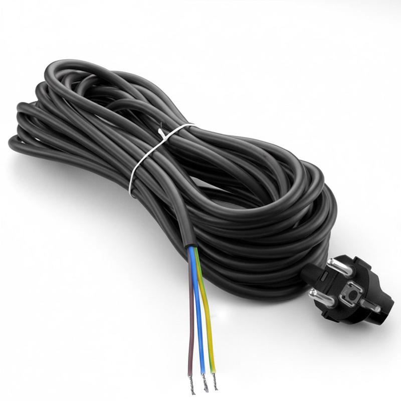 шнур сетевой с вилкой 5м с заземл. 10а пвс 3х1 черн. domtok 2782 от BTSprom.by