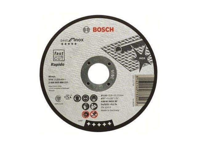 круг отрезной 125х0.8x22.2 мм для нерж. стали best bosch ( прямой, rapido) от BTSprom.by