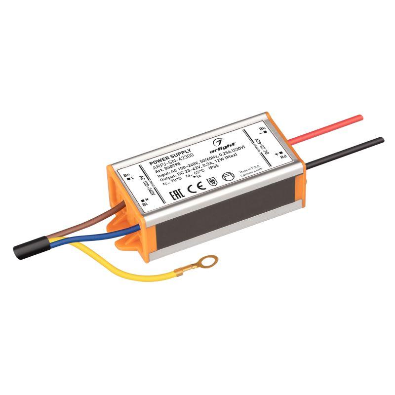 блок питания arpj-sn-42300 (12вт 23-42в 300ма) (ip65 металл) arlight 040795 от BTSprom.by