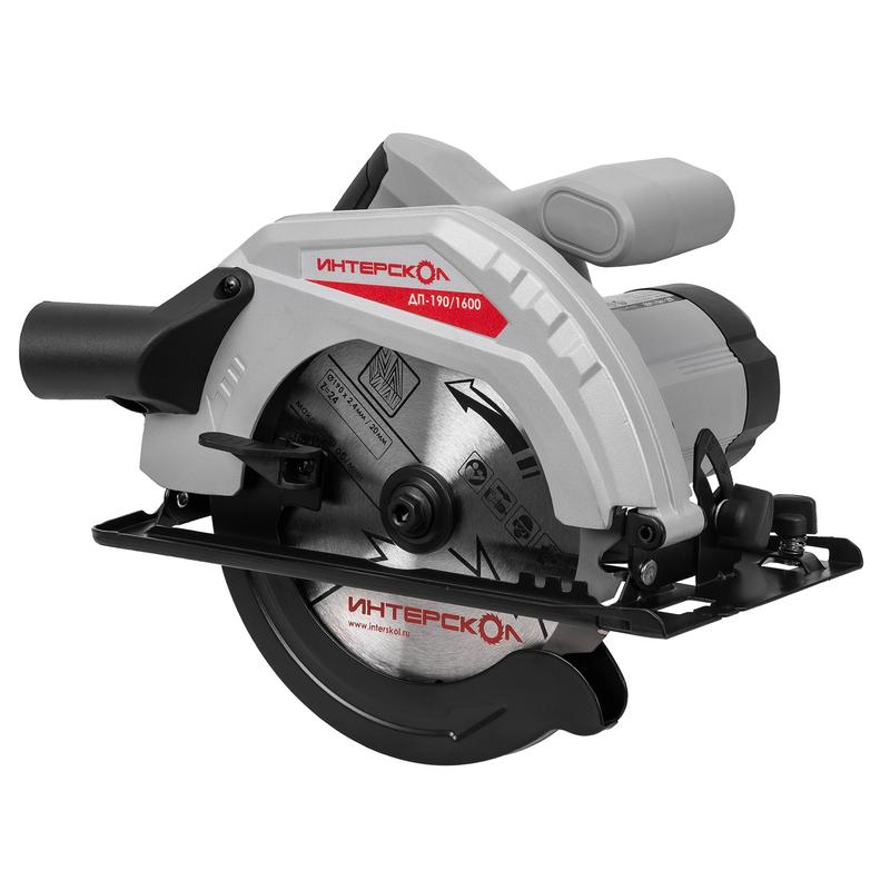пила дисковая дп-190/1600 190мм глубина пропила 66мм 1600вт интерскол 681.0.0.00 от BTSprom.by