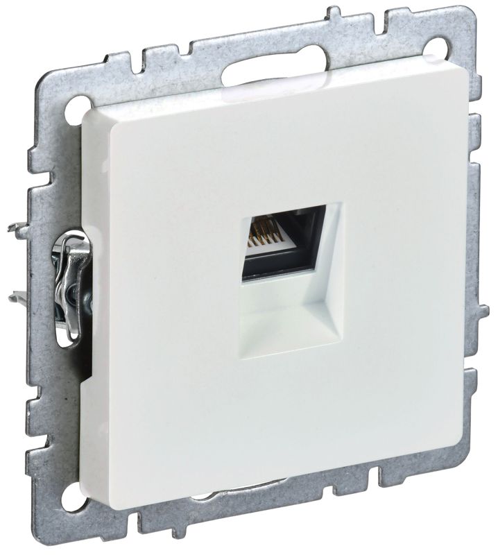 розетка компьютерная сп rj45 кат.5e brite рк10-брж механизм жемчуж. iek br-k10-1-k36 от BTSprom.by