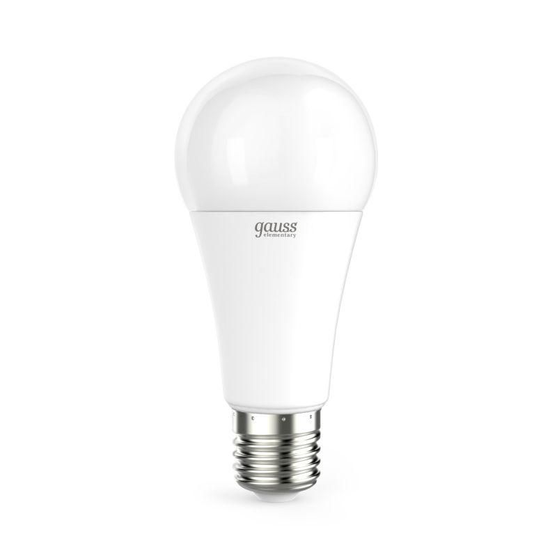 Лампа светодиодная Elementary 20Вт A60 грушевидная 4100К нейтр. бел. E27 1600лм GAUSS 23229 фото в каталоге от BTSprom.by