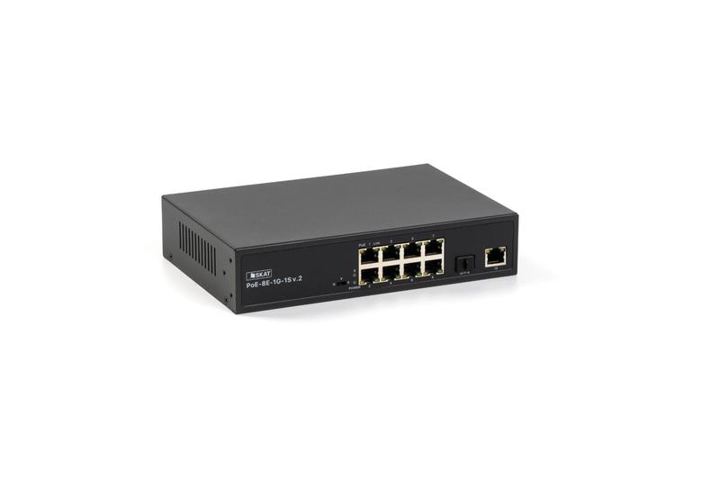 коммутатор skat poe-8e-1g-1s v.2 poe plus 120вт порты: 8-ethernet 1-uplink 1-sfp бастион 4074 от BTSprom.by