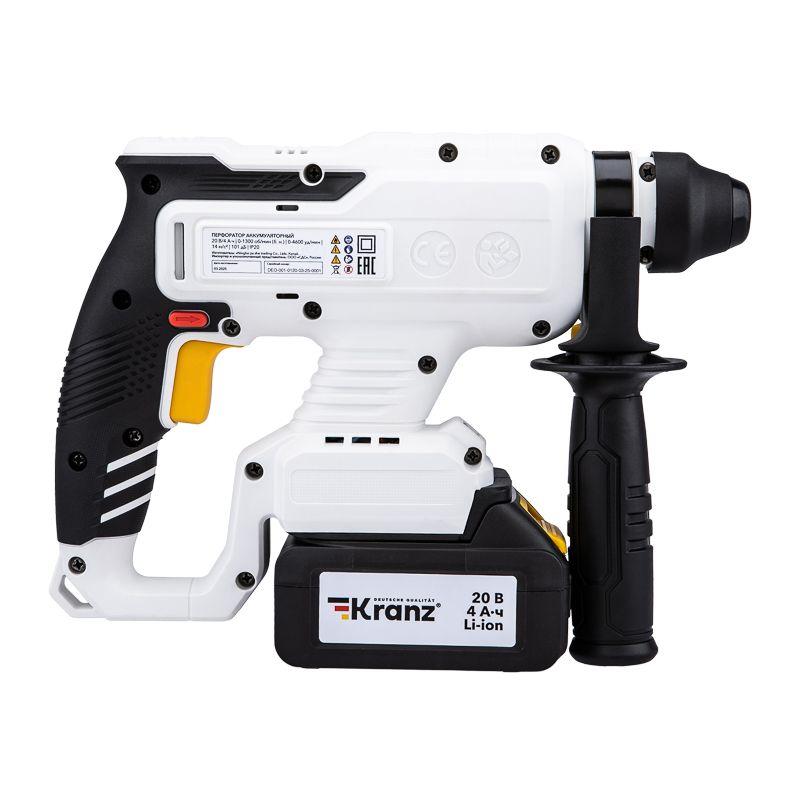  Перфоратор аккумуляторный SDS-plus 2.2Дж 1х4А.ч в кейсе Kranz KR-PT-120 фото в каталоге от BTSprom.by