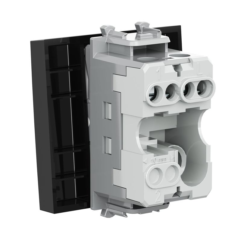  Выключатель модульный 1-кл. 2мод. Avanti "Черный квадрат" 16А IP20 черн. DKC 4402102 фото в каталоге от BTSprom.by