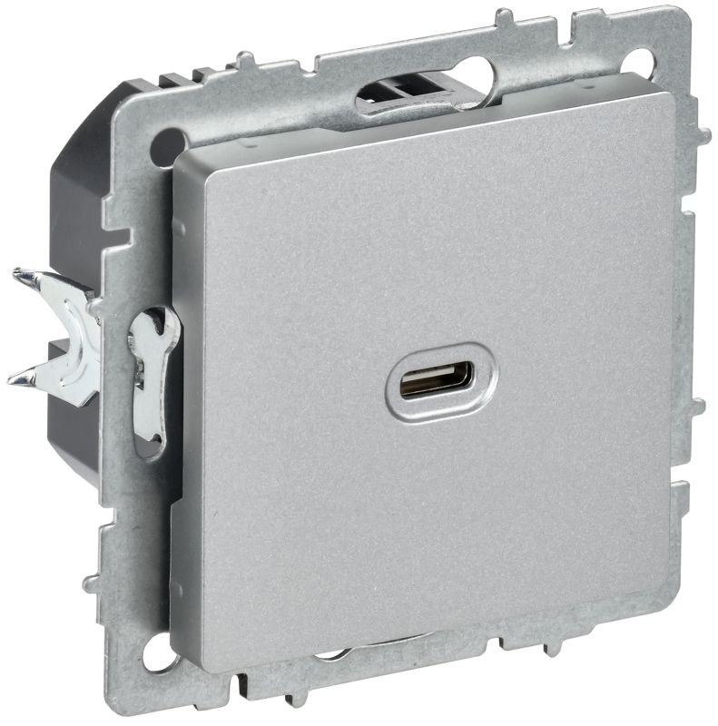 розетка сп brite рю12-1-бра usb c 65вт высокоскор. заряд. алюм. iek br-u13-065-k47 от BTSprom.by