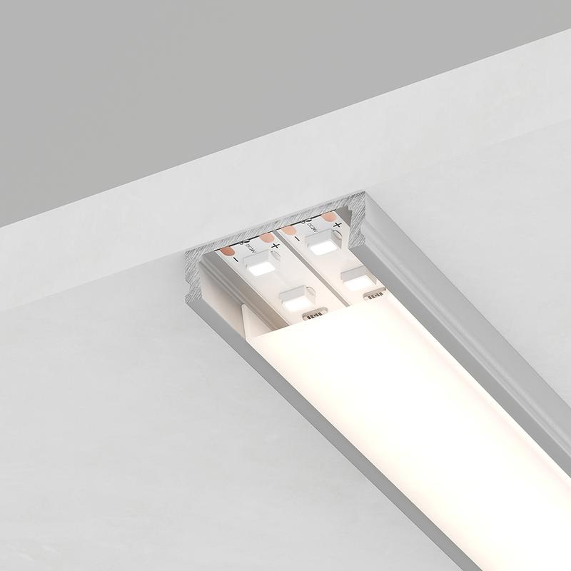 профиль алюминиевый cab263 24х6 накладной широкий серебр. 2м ( в комплекте 2 загл. 4 крепежа) feron 10277 от BTSprom.by