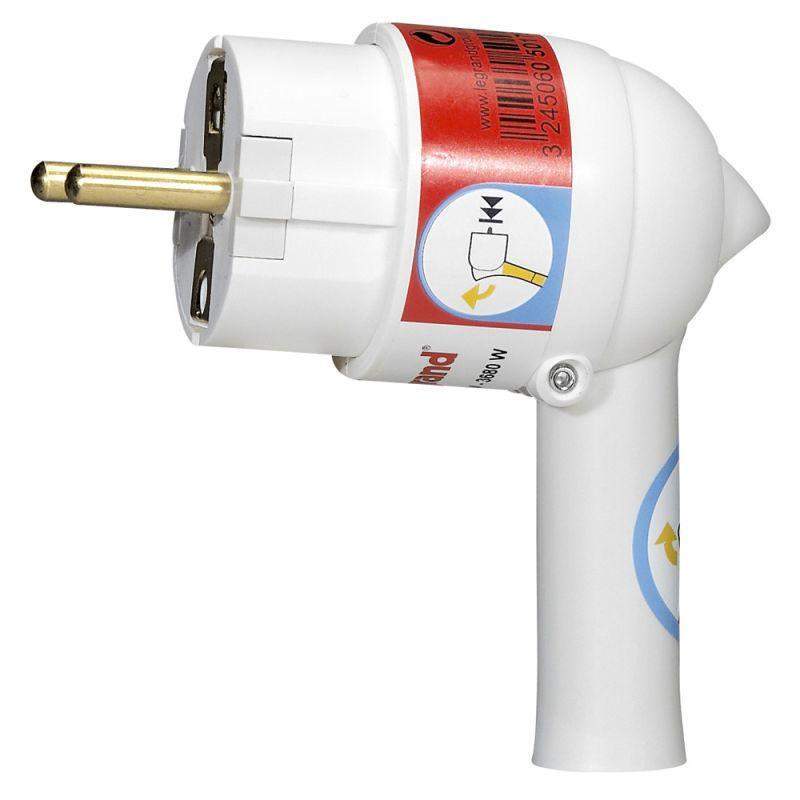  Вилка электрич. каб. Helium 16А 2P+E с выталкивающей кнопкой бел. Leg 050175 фото в каталоге от BTSprom.by