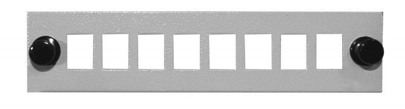 панель лицевая fo-fp-w140h42-8sc/dlc-gy (модуль) для установки 8-sc(dlc) с отв. м2 для крепл. адаптера сер. hyperline 250391 от BTSprom.by