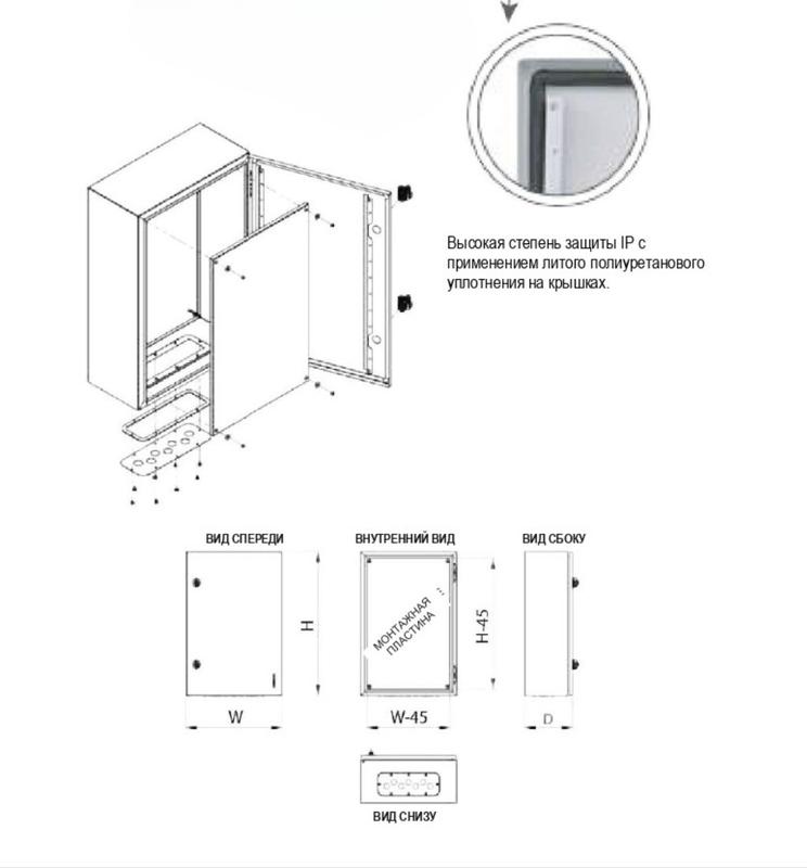  Корпус щита 300х400х200мм IP66 навесной метал. сер. Cetinkaya Pano CP304020E фото в каталоге от BTSprom.by