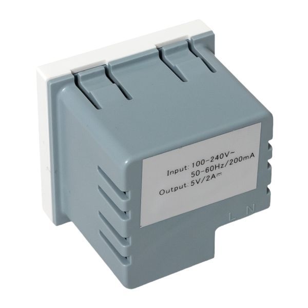  Розетка USB сила тока 2.1А (2 гнезда) без индикатора EKF E2MR2-20USB-10 фото в каталоге от BTSprom.by