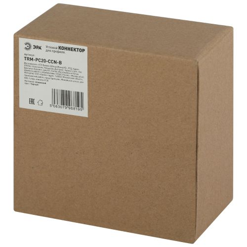  Коннектор TRM-PC20-CCN-B угловой для шинопровода для натяжных потолков магнитн. NOVA черн. Эра Б0063942 фото в каталоге от BTSprom.by