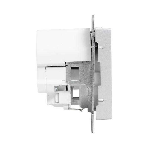  Розетка СП Эпика 16А с 2 USB-A+С с заземл. защ. шторки механизм алюм. EKF UP1-SOA-111-USBA+USBC фото в каталоге от BTSprom.by