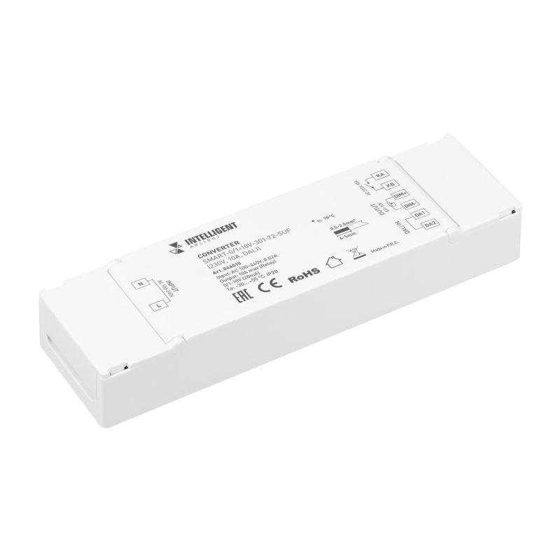 конвертер smart-0/1-10v-301-72-suf 230в 10а dali ip20 пластик intelligent arlight 046510 от BTSprom.by