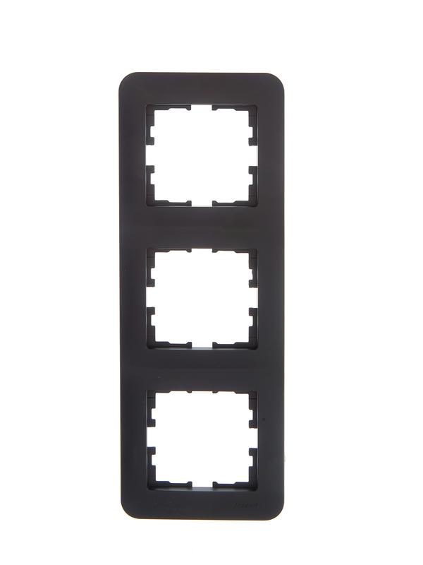 рамка 3-м asti вертикал. черн. бархат lezard 7081-4200-153 от BTSprom.by