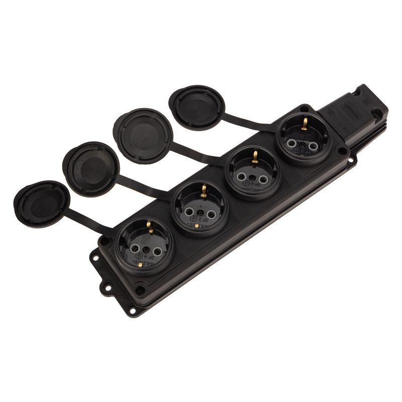  Колодка удлинителя 4-м 16А IP44 230В 2P+PE влагозащ. каучук PROCONNECT 111-114-4 фото в каталоге от BTSprom.by