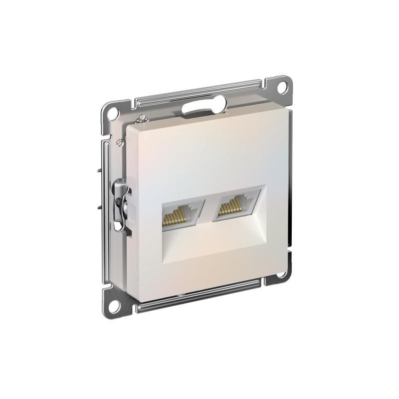 розетка компьютерная 2-м atlasdesign rj45 кат.5e механизм жемчуж. se atn000485 от BTSprom.by