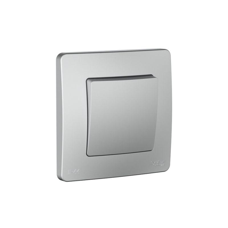 переключатель 1-кл. сп blanca 10а ip44 (сх.6) 250в алюм. se blnvs410603 от BTSprom.by