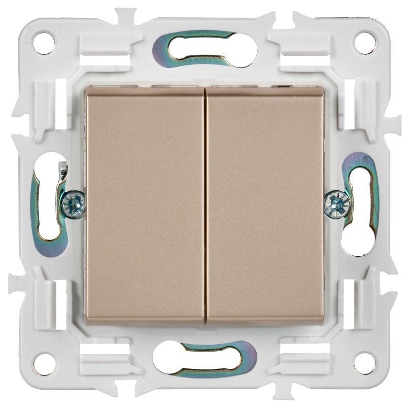  Выключатель перекрестный 2-кл. SKANDY 10А SK-V06Sa песочн. IEK SK-V23-0-10-K98 фото в каталоге от BTSprom.by