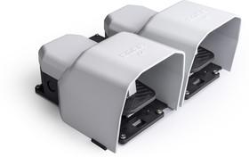 педаль двойная 2x(1но+1нз) + 2x(1но+1нз) с защитным кожухом (алюм.) сер. цвета основание для рукояти (250в ac 4а) ip65 emas pdka22gg10g от BTSprom.by