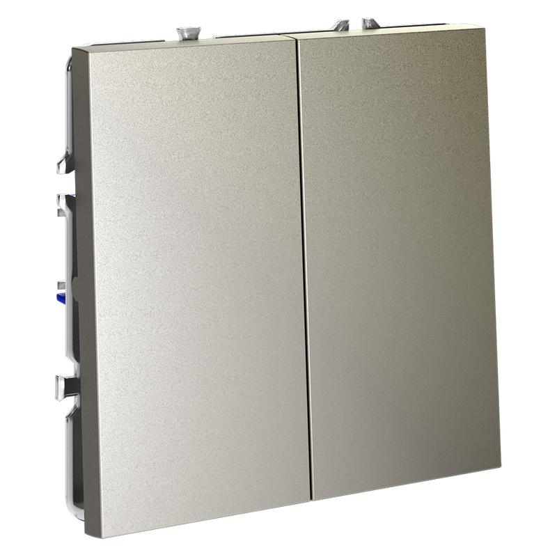  Выключатель 2-кл. СП S70 10А с самовозвратом механизм шелк Voltum VLS020604 фото в каталоге от BTSprom.by