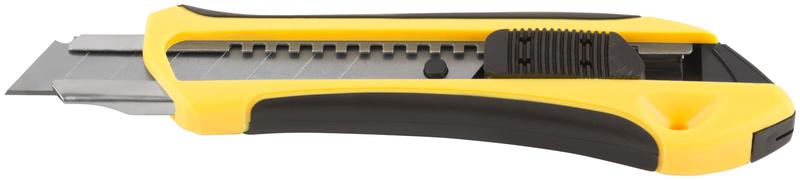  Нож технический 18мм усиленный прорезиненный 2-х сторонняя автофиксация FIT 10245 фото в каталоге от BTSprom.by