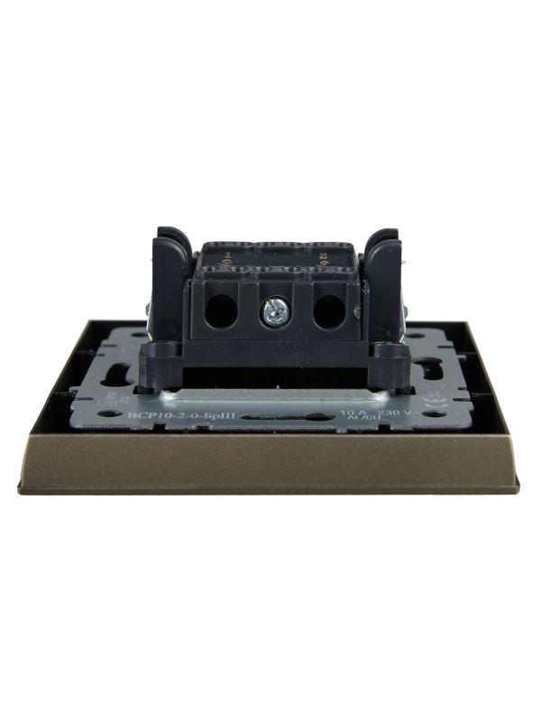  Выключатель 2-кл. СП BRITE ВСР10-2-0-БрШ 10А в сборе шампань IEK BR-V20-0-10-K37-F фото в каталоге от BTSprom.by