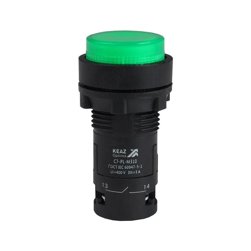 кнопка с подсветкой optisignal compact d22 с7-pl-m310 зел. 1но 230в ac xb7nw33m1 кэаз 362100 от BTSprom.by