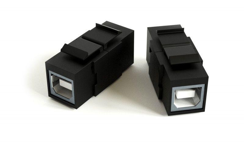 вставка kj1-usb-b2-bk формата keystone jack с прох. адапт. usb 2.0 (type b) rohs черн. hyperline 251217 от BTSprom.by