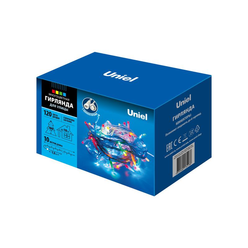 гирлянда led со статическим свечением uld-s1000-120/swk multi ip67 10м соедин. 120 диодов разноцвет. свет провод бел. uniel ul-00007202 от BTSprom.by
