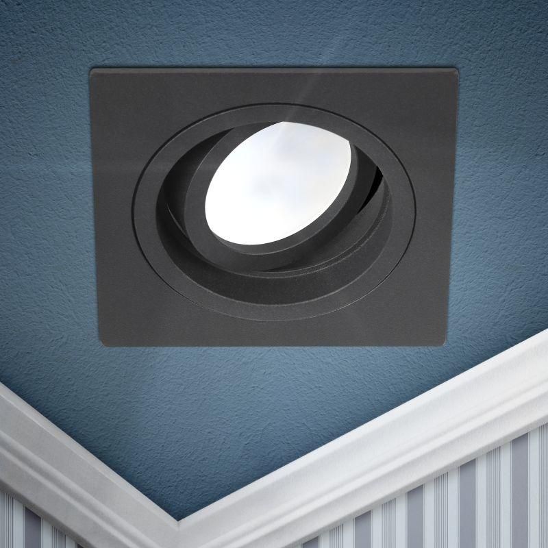 светильник встраиваемый алюм. kl85 bk mr16/gu5.3 черн. эра б0054349 от BTSprom.by