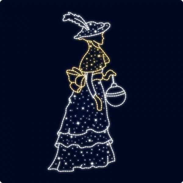 декоративная 2d фигура дама 195 см (цвет на выбор) от BTSprom.by