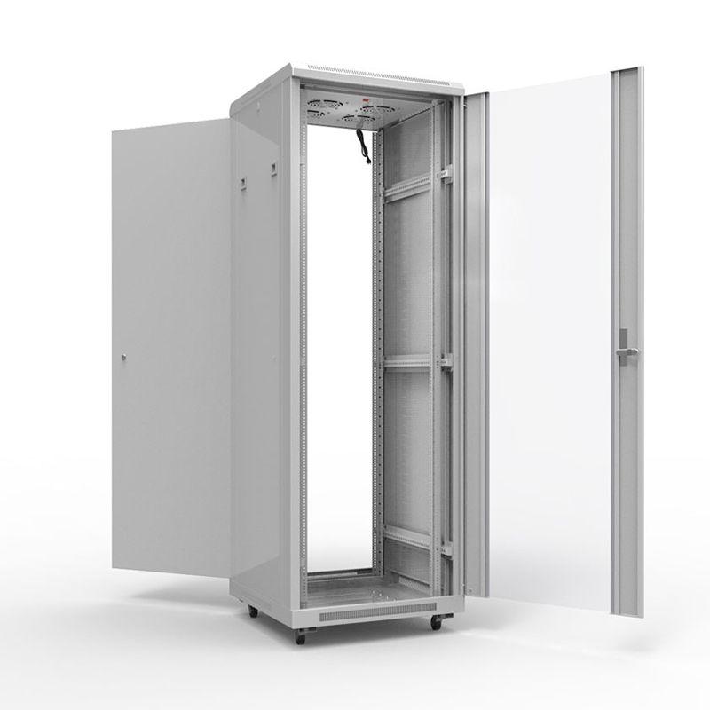 шкаф напольный 19дюйм standart 22u 600х800мм передняя дверь стекло задняя дверь металл ral7035 rexant 04-2314 от BTSprom.by